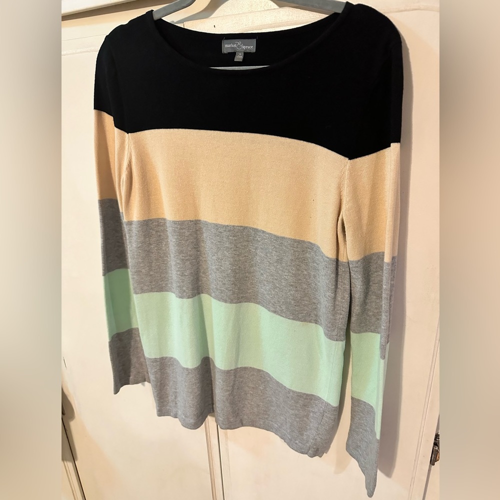 Market & Spruce Striped Abrielle Sweater - Picture 5 of 10